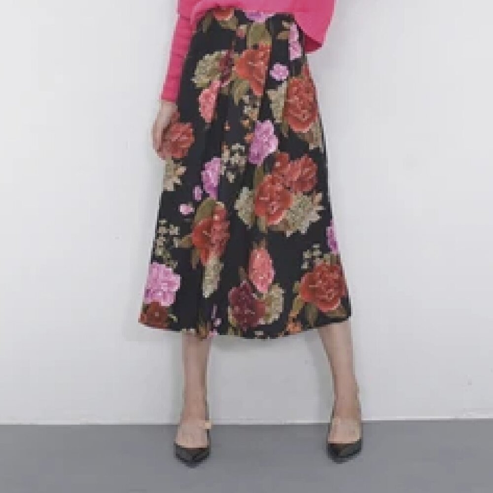 Zara Midi Floral Skirt